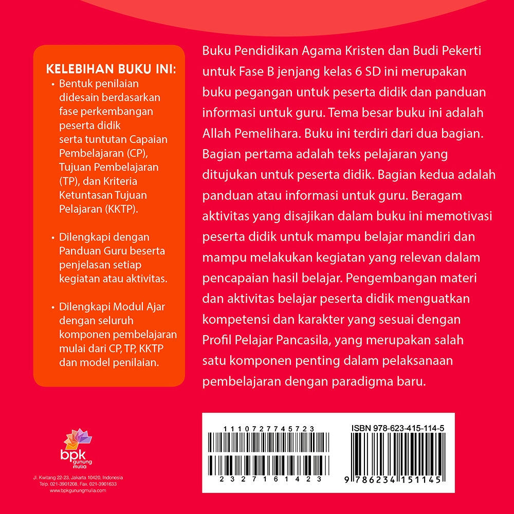 Pendidikan Agama Kristen dan Budi Pekerti Kelas 6 SD Kurikulum Merdeka - Allah Pemelihara