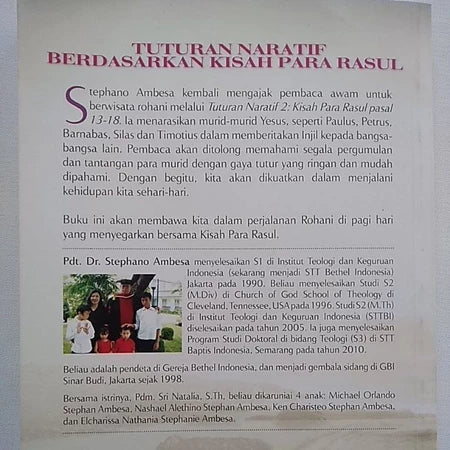 Tuturan Naratif Berdasarkan Kisah Para Rasul 2