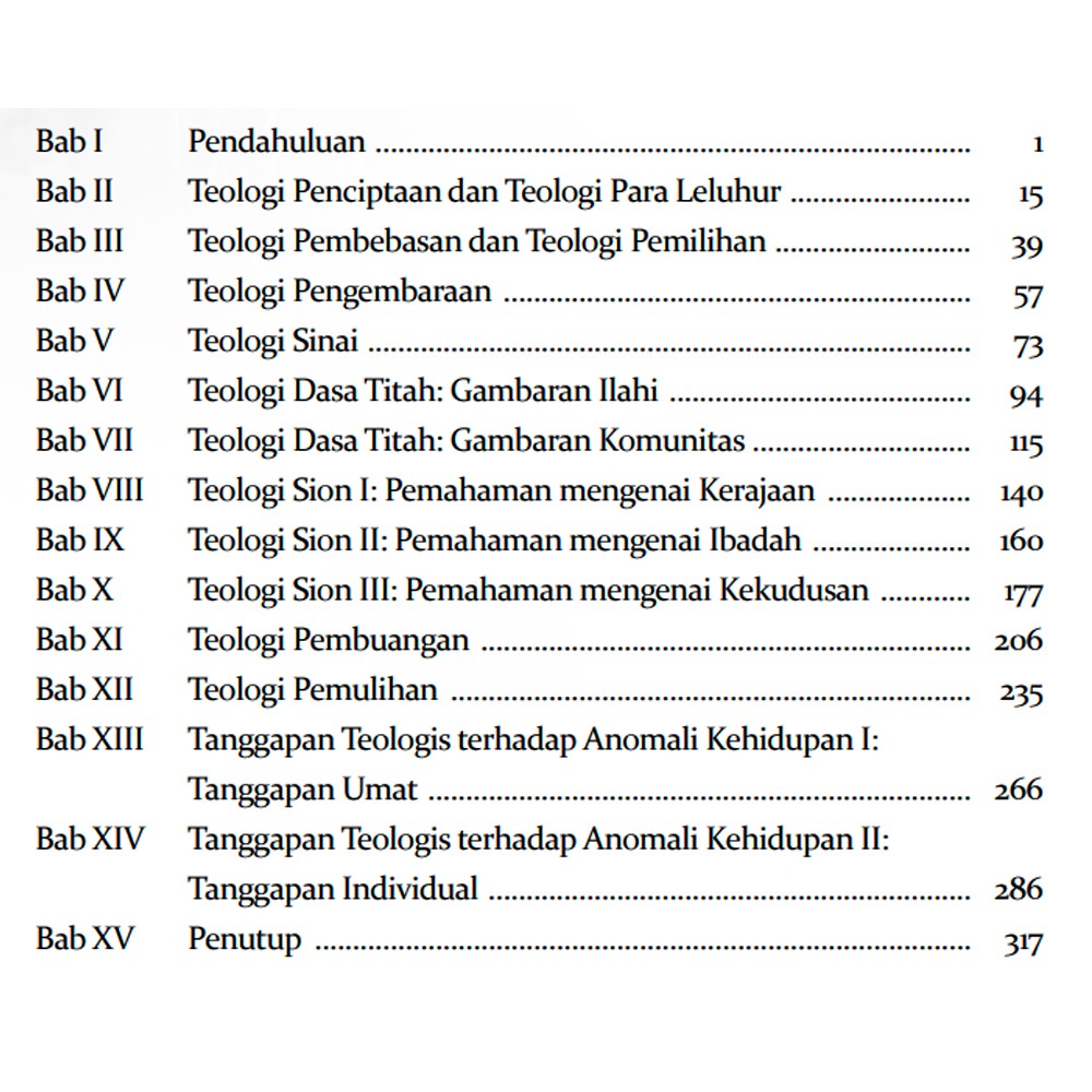Garis Besar Teologi-Teologi Perjanjian Lama