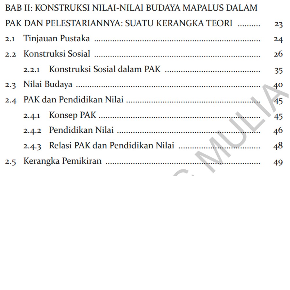 Nilai-Nilai Budaya Mapalus Dalam Pendidikan Agama Kristen