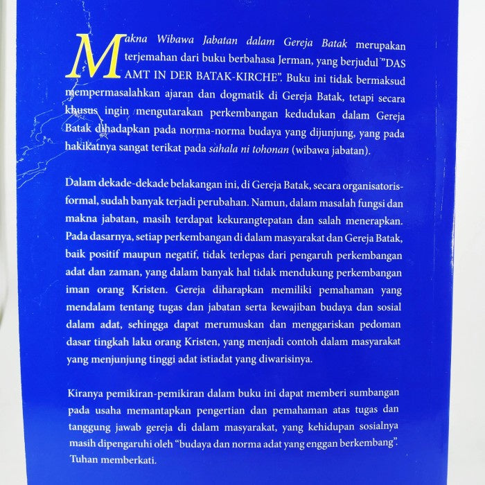 Makna Wibaya Jabatan Dalam Gereja Batak - Dr. Andar Lumbantobing