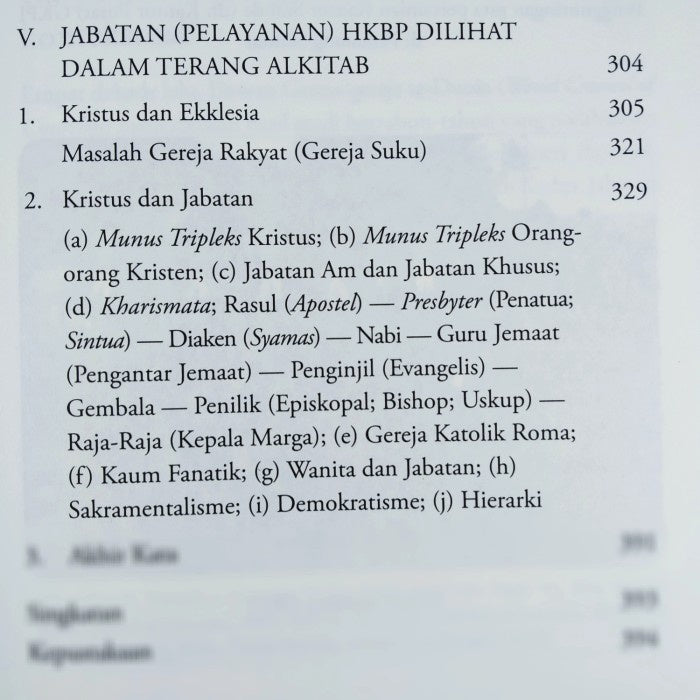 Makna Wibaya Jabatan Dalam Gereja Batak - Dr. Andar Lumbantobing