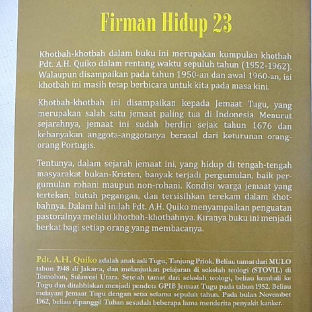 Firman Hidup 23