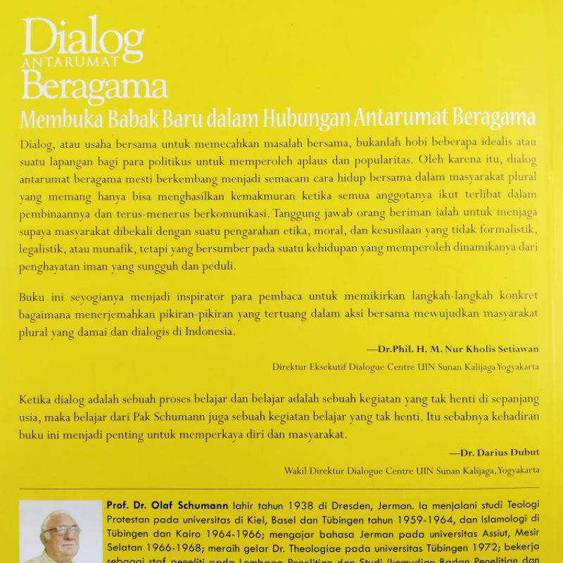 Dialog Antarumat Beragama Prof. Dr. Olaf Schumann