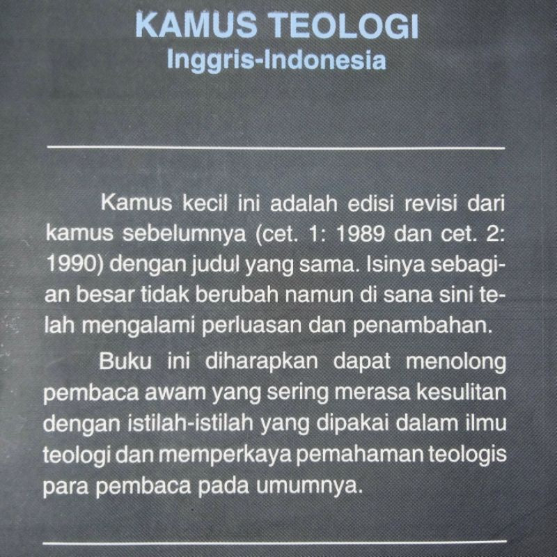 Kamus Teologi Inggris - Indonesia