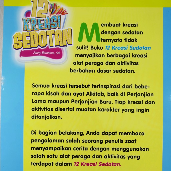 Buku 12 Kreasi Sedotan - Buku Aktivitas