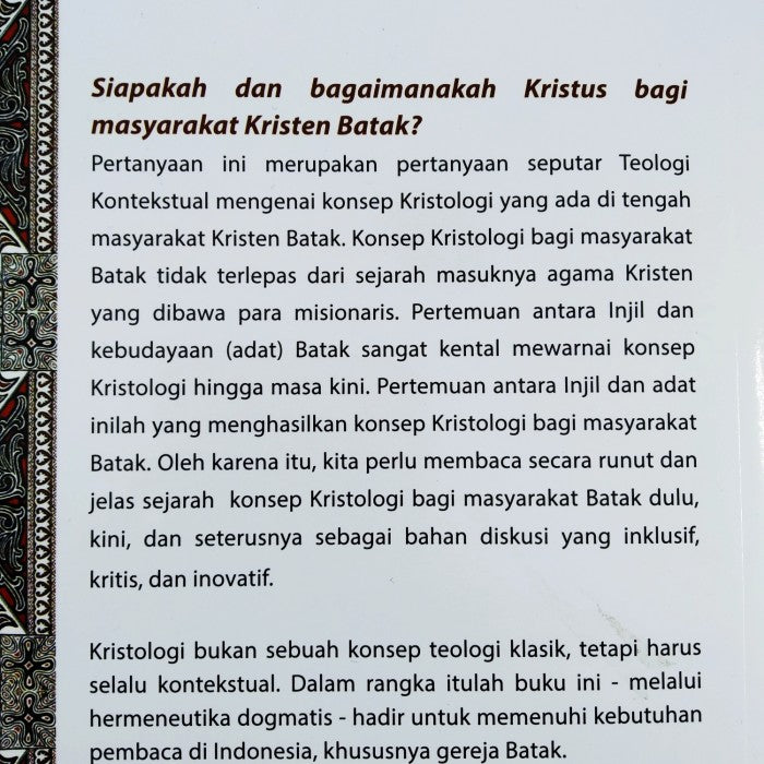 Kristologi Lintas Budaya Batak