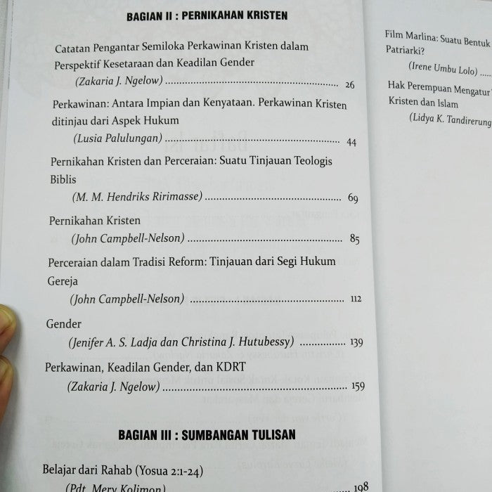 Pernikahan Kristen : Keadilan dan Gender