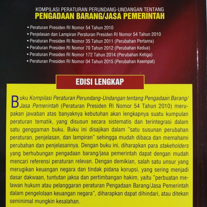 Kompilasi Peraturan Perundang Undangan Tentang Pengadaan Barangjasa Bpkgunungmulia 7211