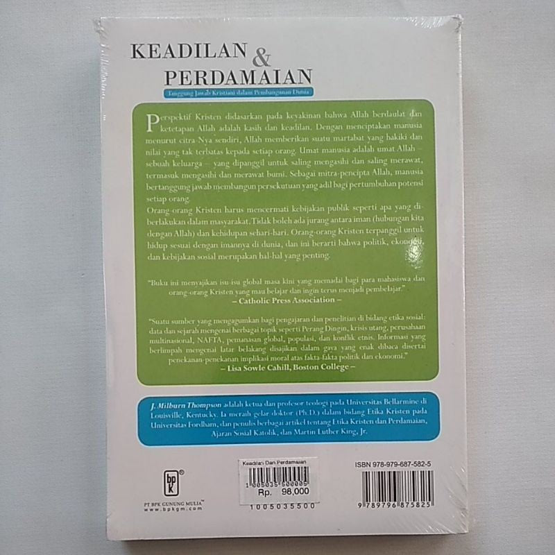 Keadilan dan Perdamaian (Tanggung Jawab Kristiani dalam Pembangunan Dunia)