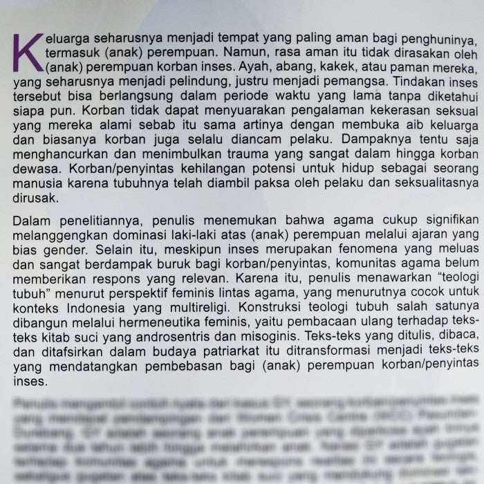 Inses Seksualitas dan Teologi - Seri Monografi