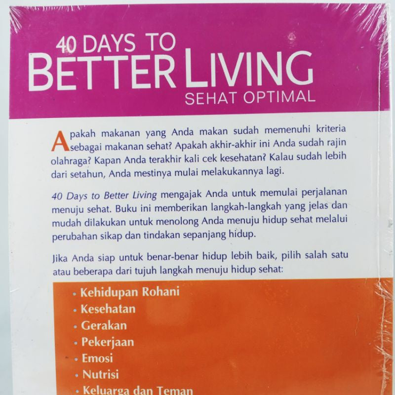 40 Days To Better Living Sehat Optimal