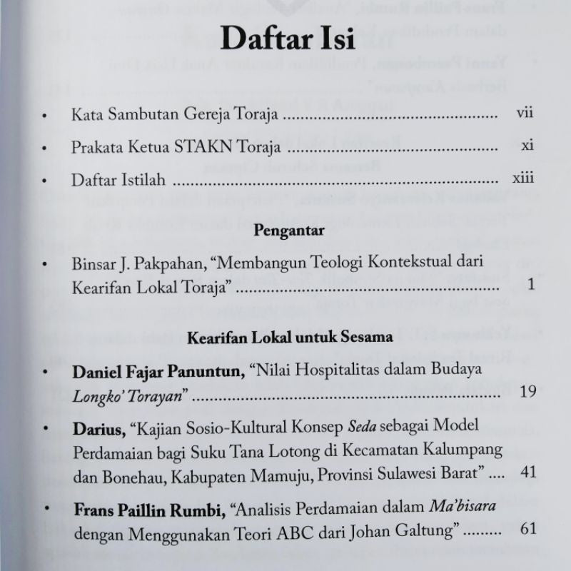 (KS) Teologi Kontekstual dan Kearifan Lokal Toraja