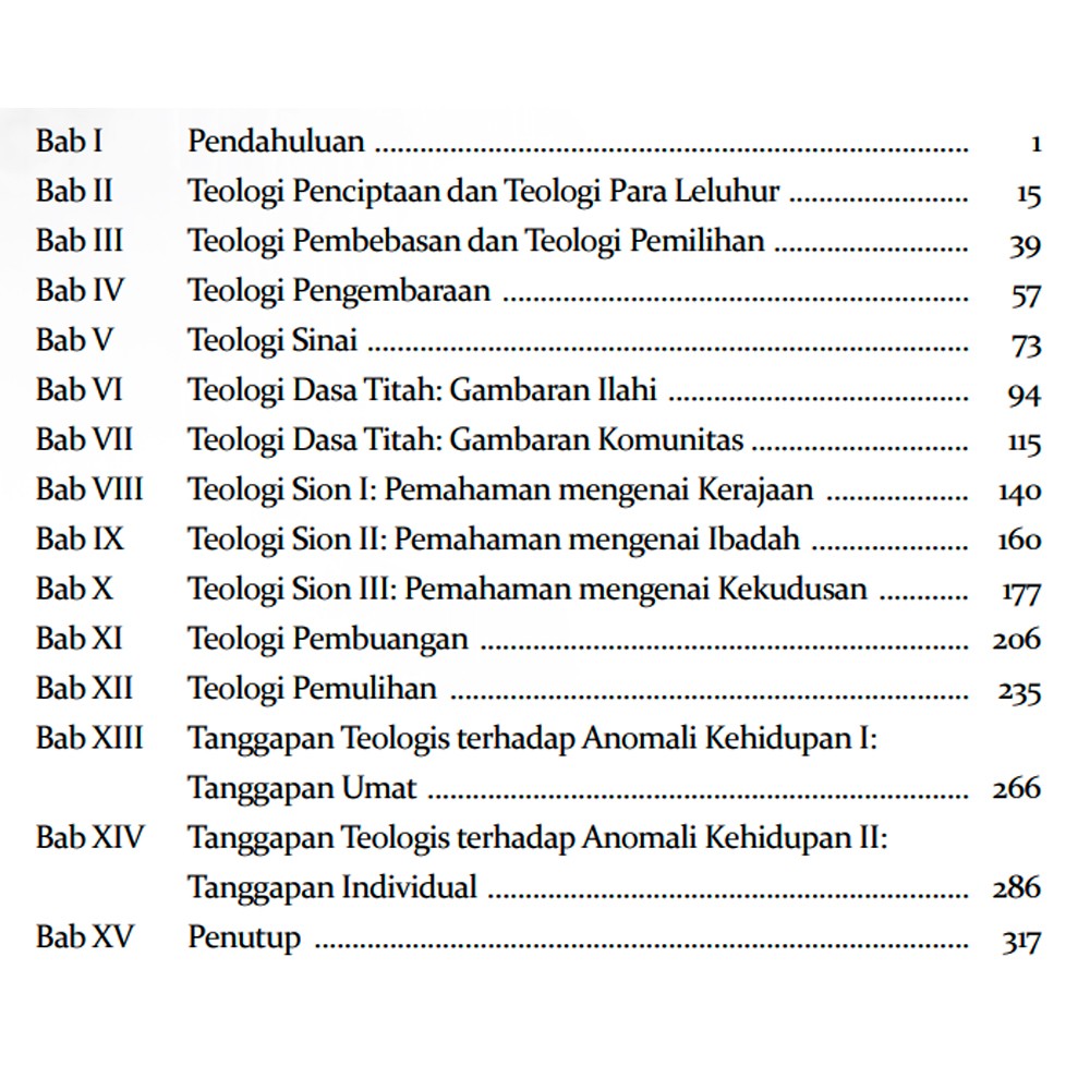 Garis Besar Teologi-Teologi Perjanjian Lama