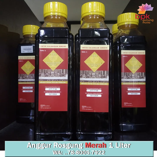 (KS) Anggur Rosgung Merah 1 Liter - Original