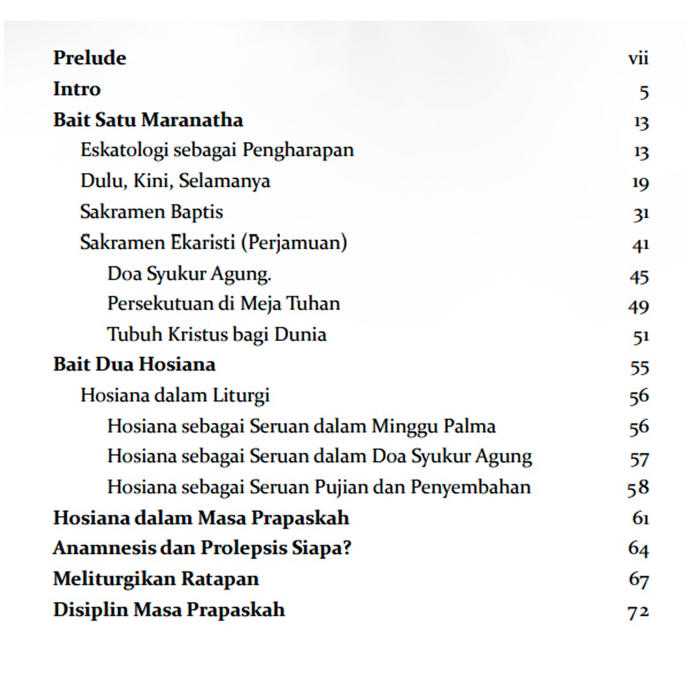 Maranatha Hosiana Haleluya : Meliturgikan Harapan