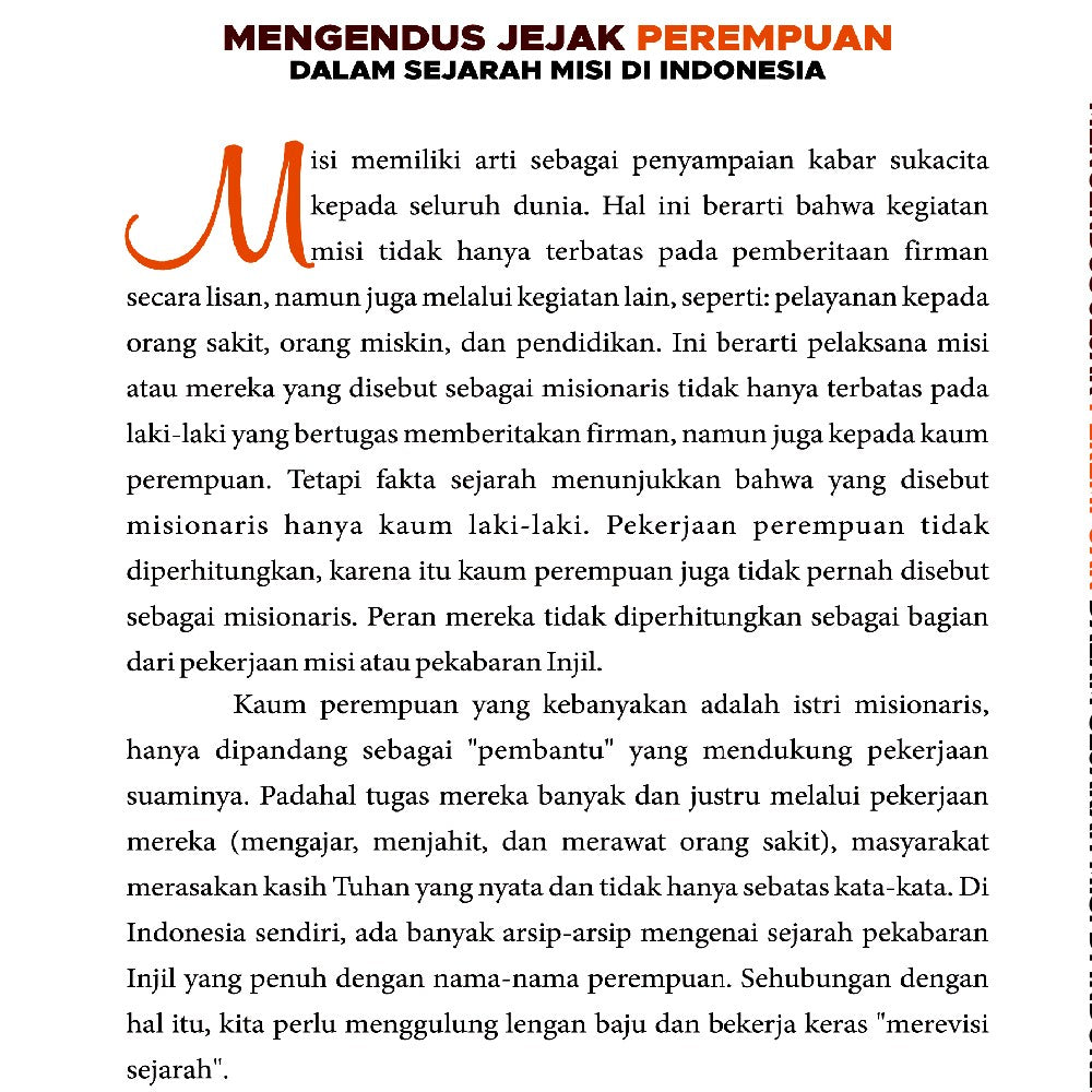 Mengendus Jejak Perempuan Dalam Sejarah Misi Di Indonesia