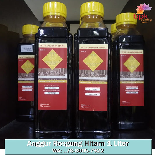 (KS) Anggur Rosgung Hitam 1 Liter - Original