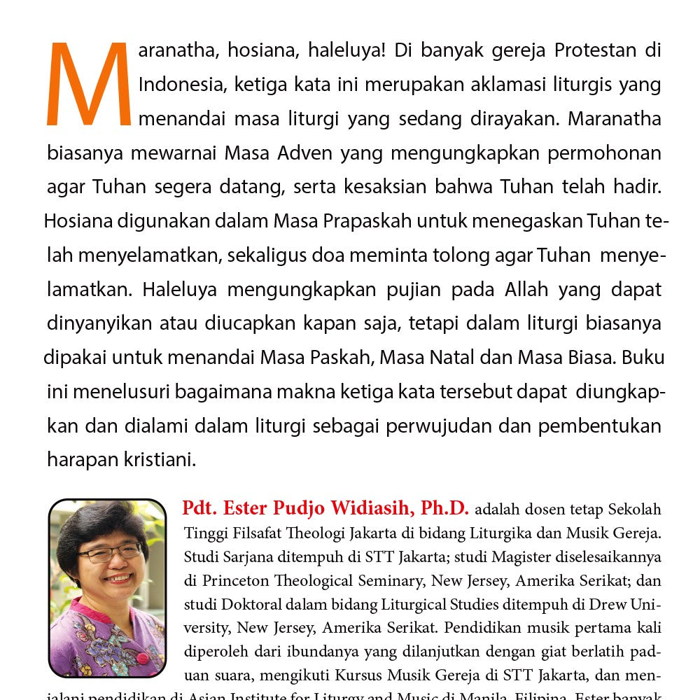 Maranatha Hosiana Haleluya : Meliturgikan Harapan