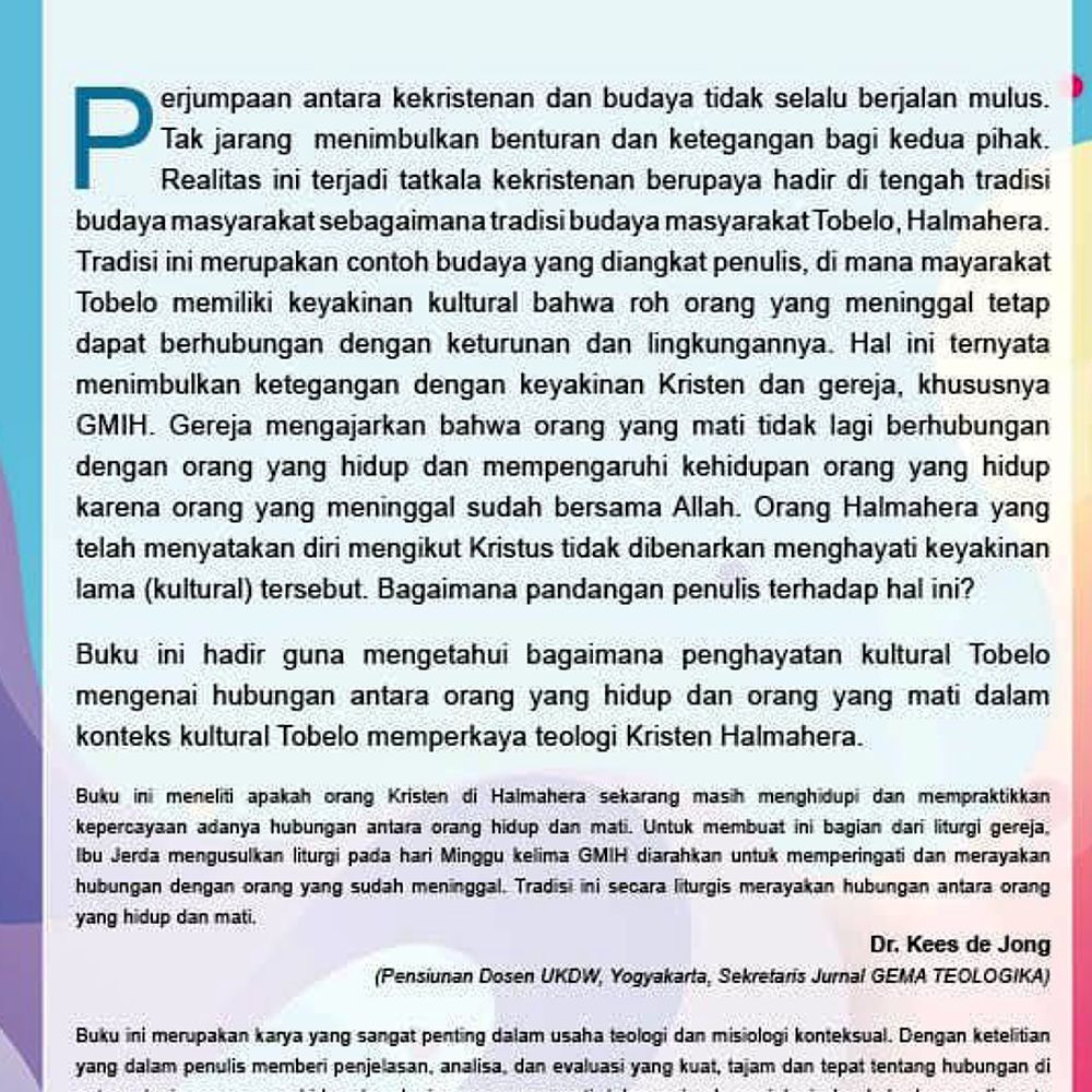 Beriman dalam Akar Budaya:Perjumpaan Kekristenan dan Budaya Halmahera